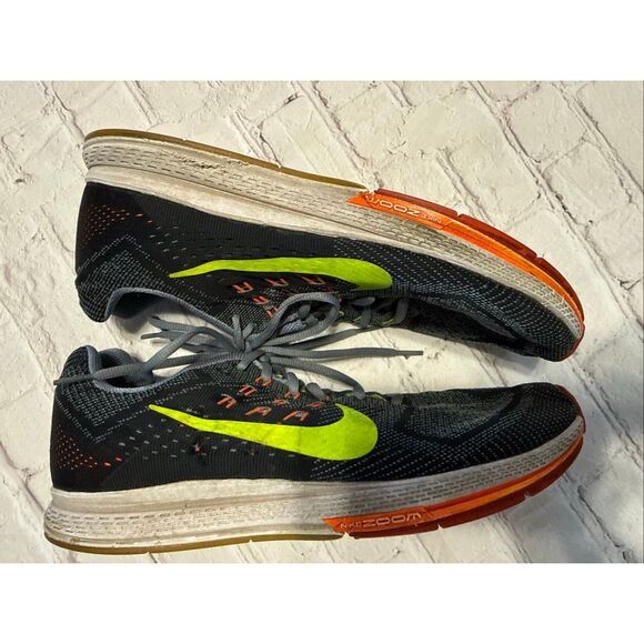 Nike Zoom Structure 18 Sneakers Black Neon Yellow Orange Running Men\'s Size 11.5 main image 4